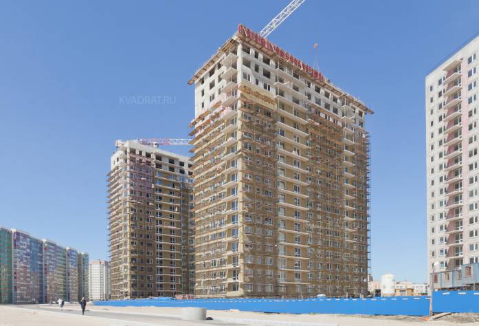 Жилой комплекс «Коллонтай, 2»: ход строительства (июнь 2017)